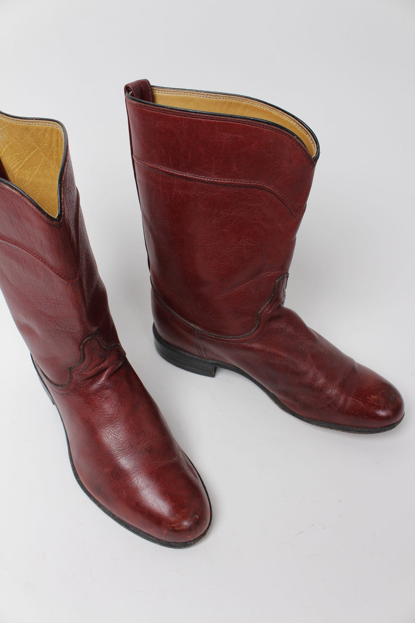 Brown Justin Cowboy Boots (Sz. 7 D) 1268