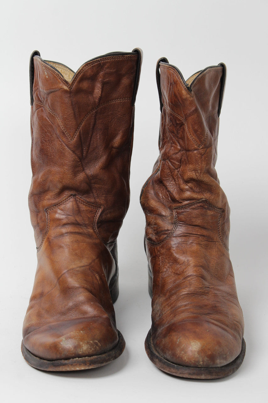 Brown Justin Cowboy Boots (Sz. 8 D) 1269