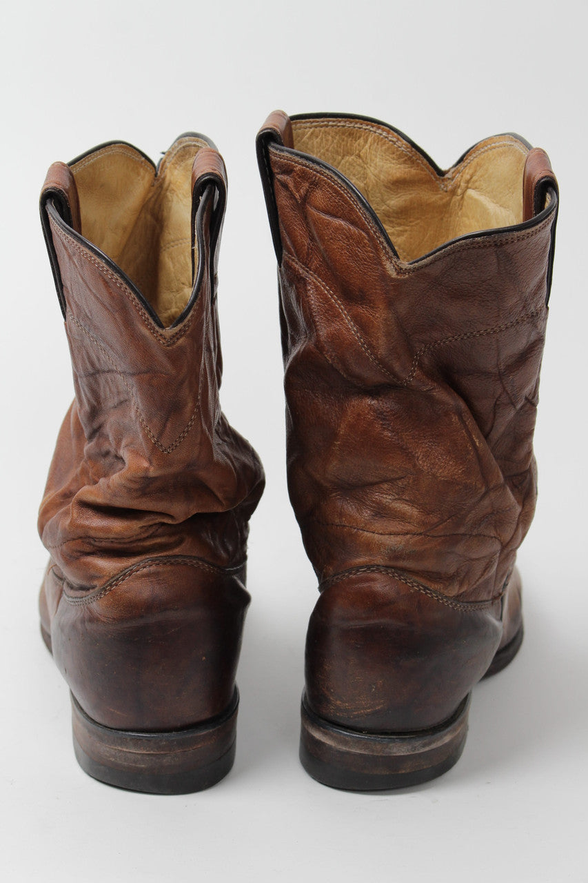 Brown Justin Cowboy Boots (Sz. 8 D) 1269