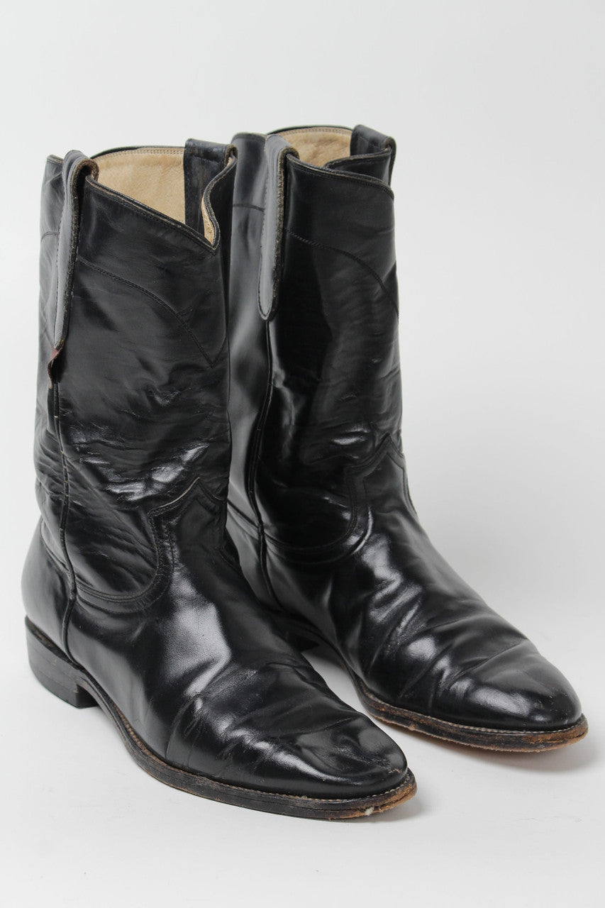Black Cowboy Boots (Sz. 8 B) 1270