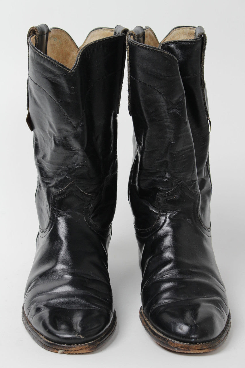 Black Cowboy Boots (Sz. 8 B) 1270