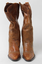 Brown High Heel Cowboy Boots (Sz. 7.5 M) 1271