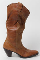 Brown High Heel Cowboy Boots (Sz. 7.5 M) 1271