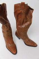Brown High Heel Cowboy Boots (Sz. 7.5 M) 1271
