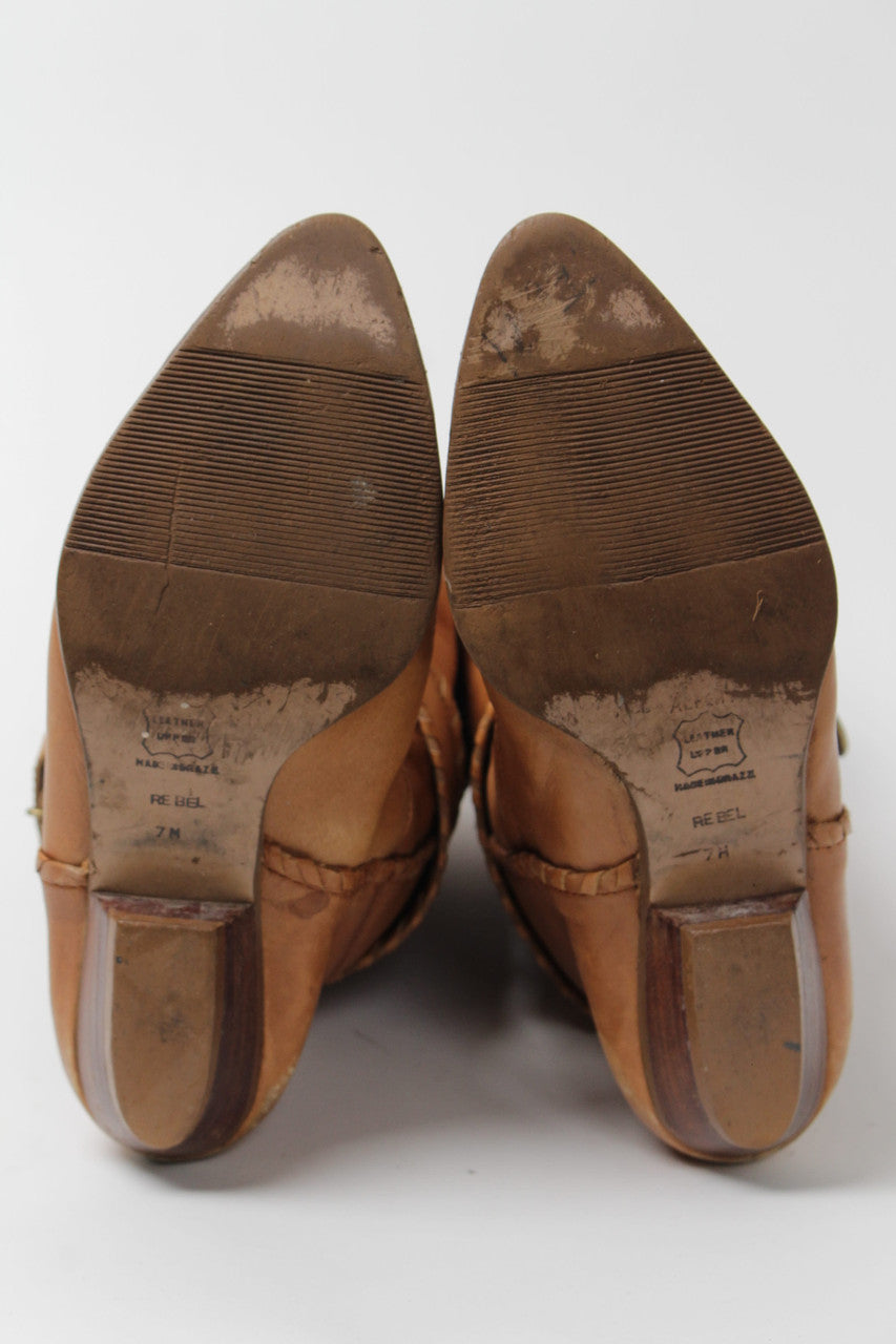 Leather Cowboy Boots (Sz. 7 M) 1272