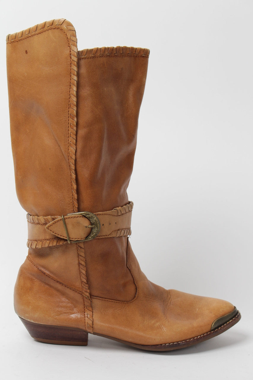 Leather Cowboy Boots (Sz. 7 M) 1272