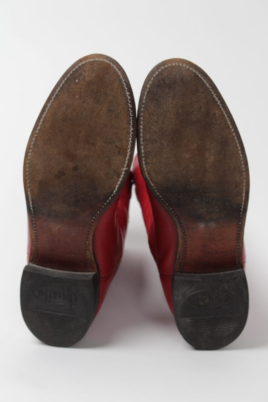 Justin Cowboy Red Boots (Sz. 8 B) 1283