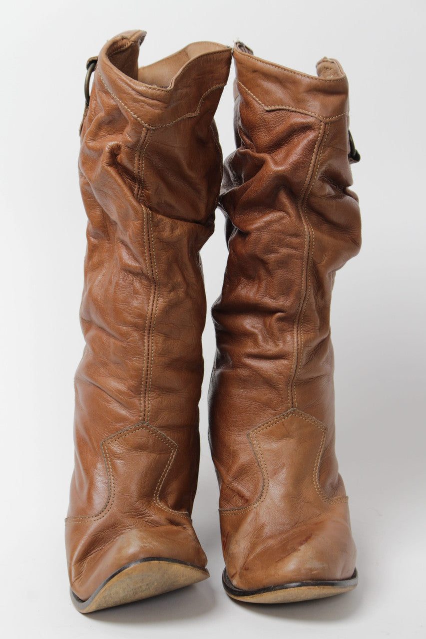 Brown Cowboy Boots (Sz. 10 M) 1284