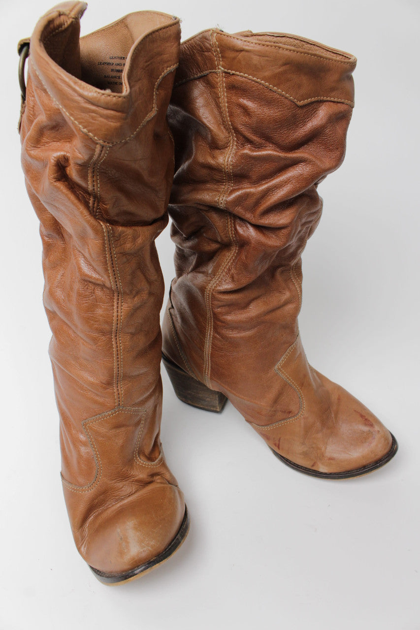 Brown Cowboy Boots (Sz. 10 M) 1284