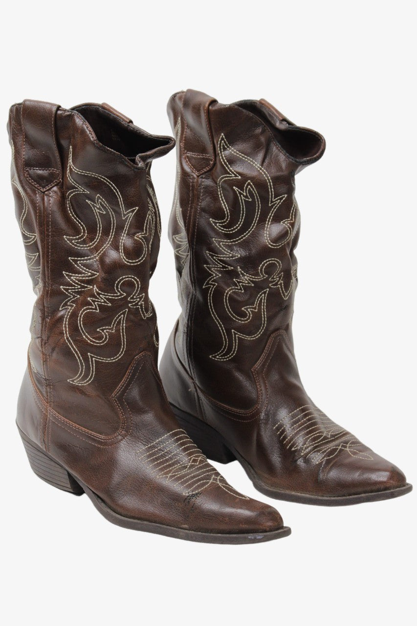 L.e.i. Dark Brown Cowboy Boots (Sz. 7.5 M) 1285