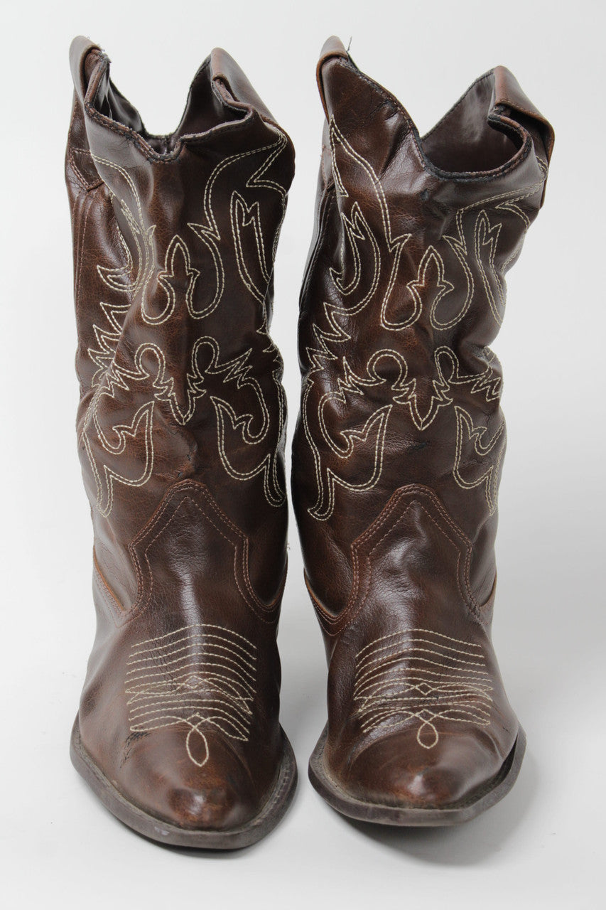 L.e.i. Dark Brown Cowboy Boots (Sz. 7.5 M) 1285