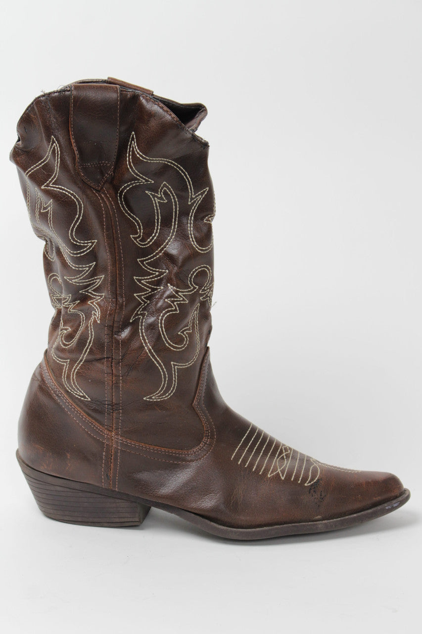 L.e.i. Dark Brown Cowboy Boots (Sz. 7.5 M) 1285