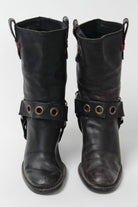 Tommy Hilfiger Black High Heel Cowboy Boots (Sz. 5.5) 1287