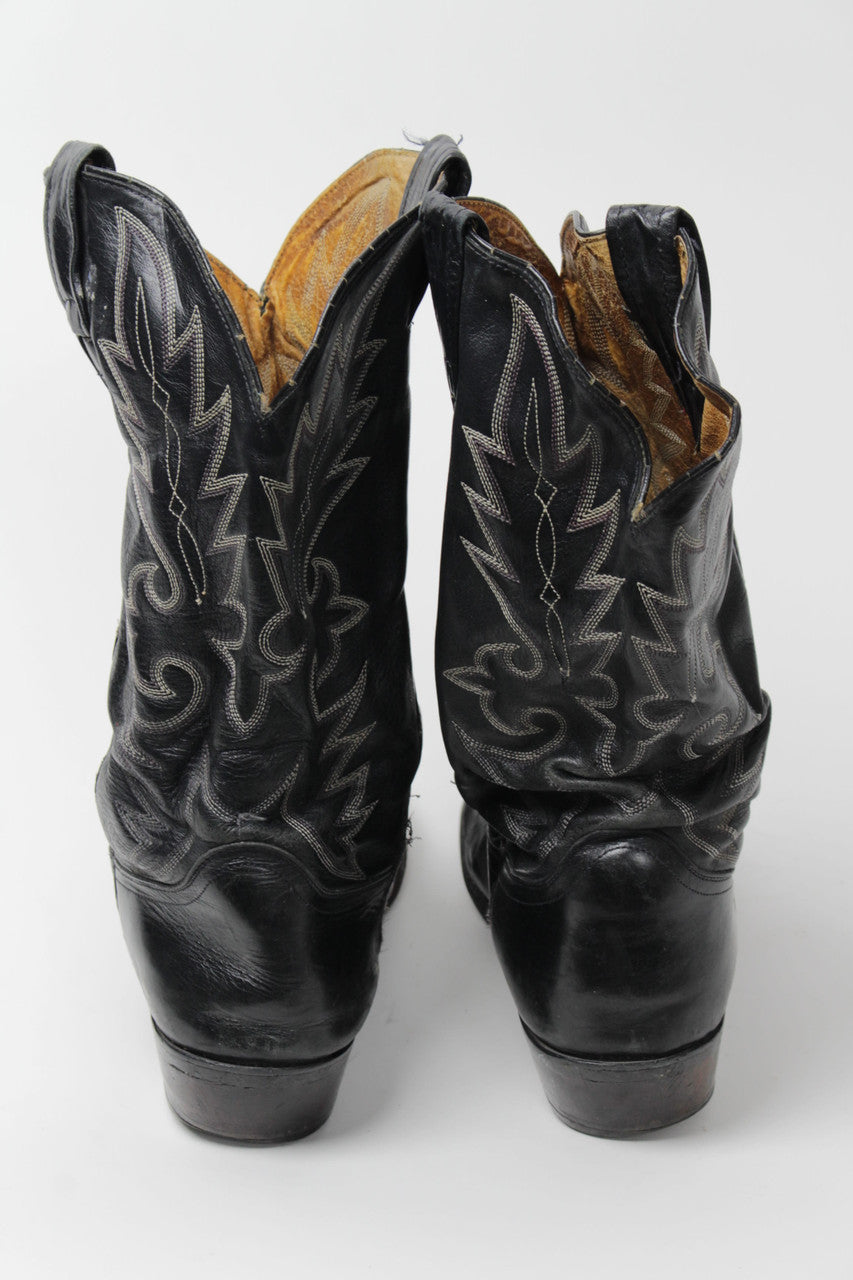 Black Cowboy Boots (Sz. 10.5 E) 1288