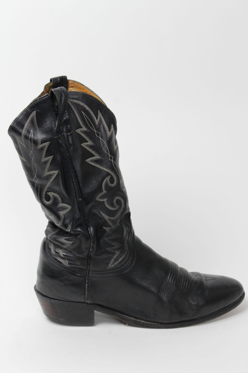 Black Cowboy Boots (Sz. 10.5 E) 1288