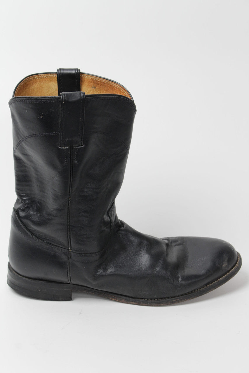 Black Justin Cowboy Boots (Sz. 10) 1289