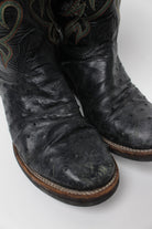 Black Textured Cowboy Boots (Sz. 9 D) 1293