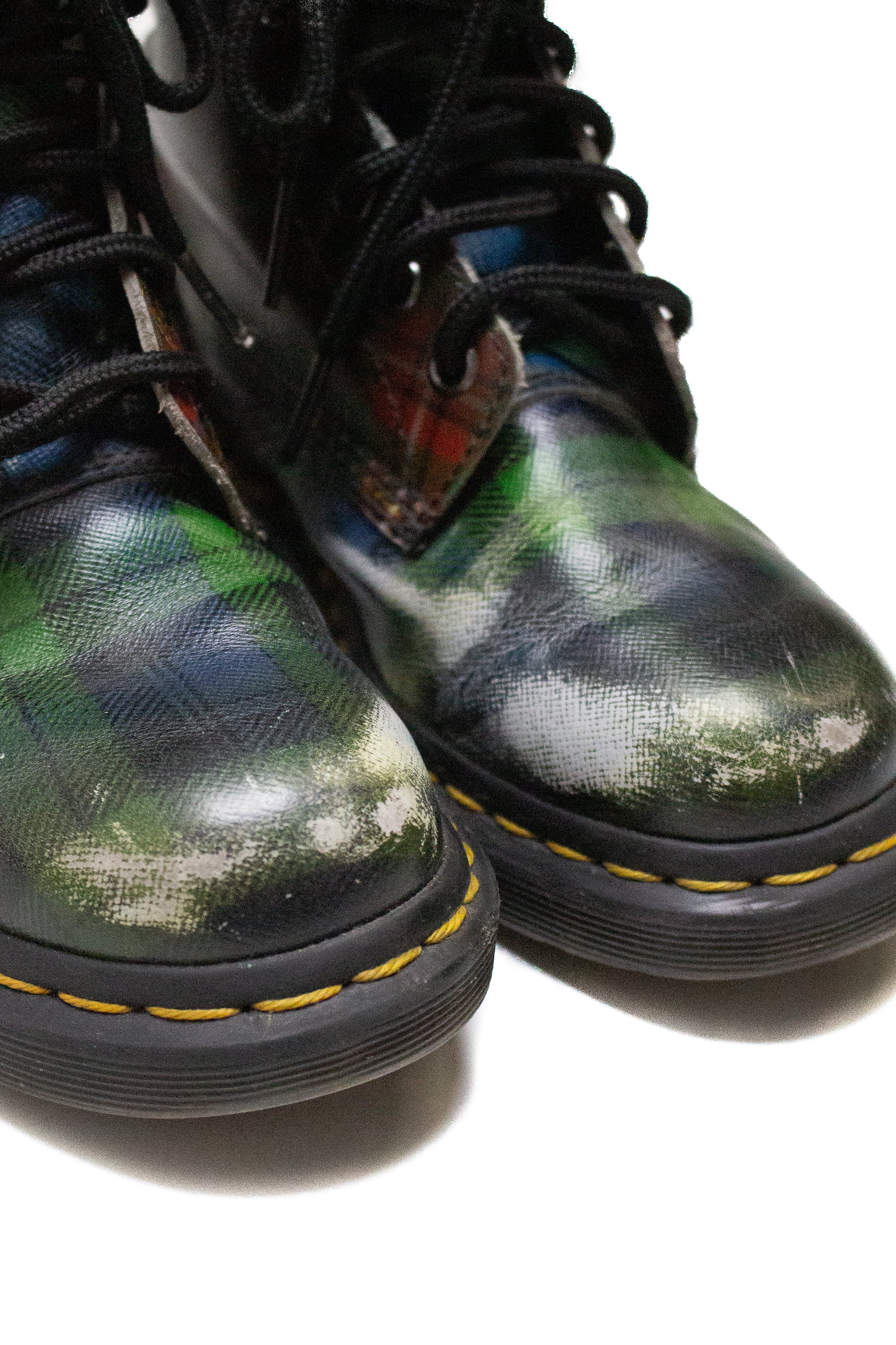 Dr. Martens 1460 Tartan Plaid Leather Lace Up Boots Women's Sz 5