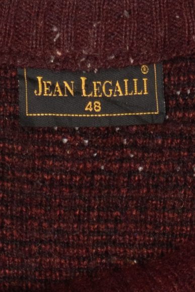 Vintage Burgundy "English Country Club" Jean Legalli Embroidered Sweater (1990s)
