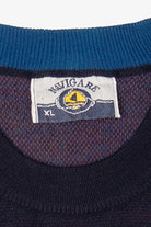 Vintage Navy Blue Navigare Geometric Graphic Sweater (1990s)
