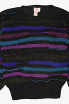 Vintage Striped Textured Knit Pronto Moda Sweater (1980s)