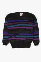 Vintage Striped Textured Knit Pronto Moda Sweater (1980s)