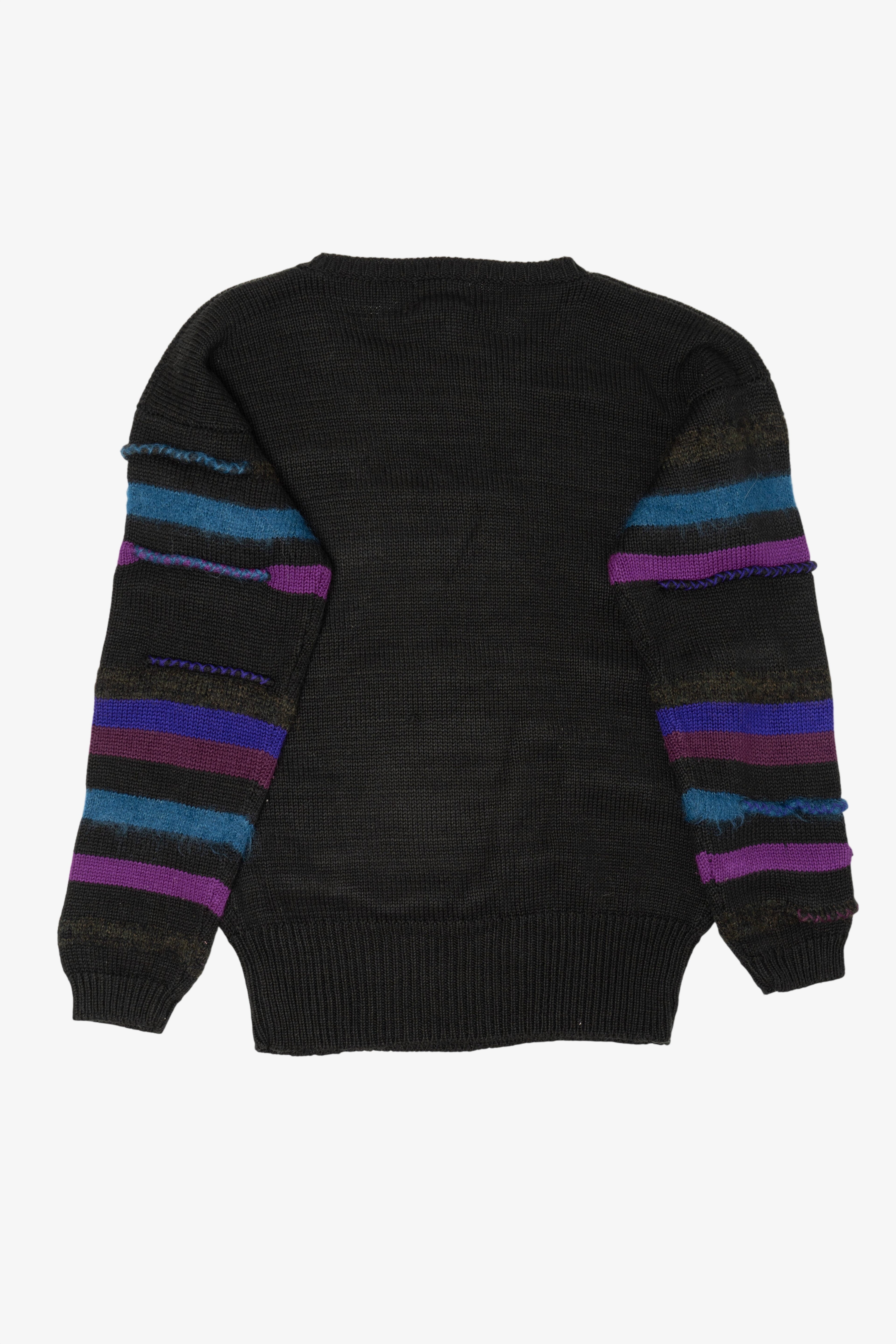 Vintage Striped Textured Knit Pronto Moda Sweater (1980s)