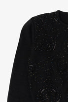 Vintage Black Liz Claiborne Bead Embroidered Sweater (1990s)