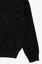 Vintage Black Liz Claiborne Bead Embroidered Sweater (1990s)