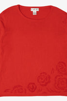 Vintage Red I.K.C Bead Embroidered Sweater (1990s)