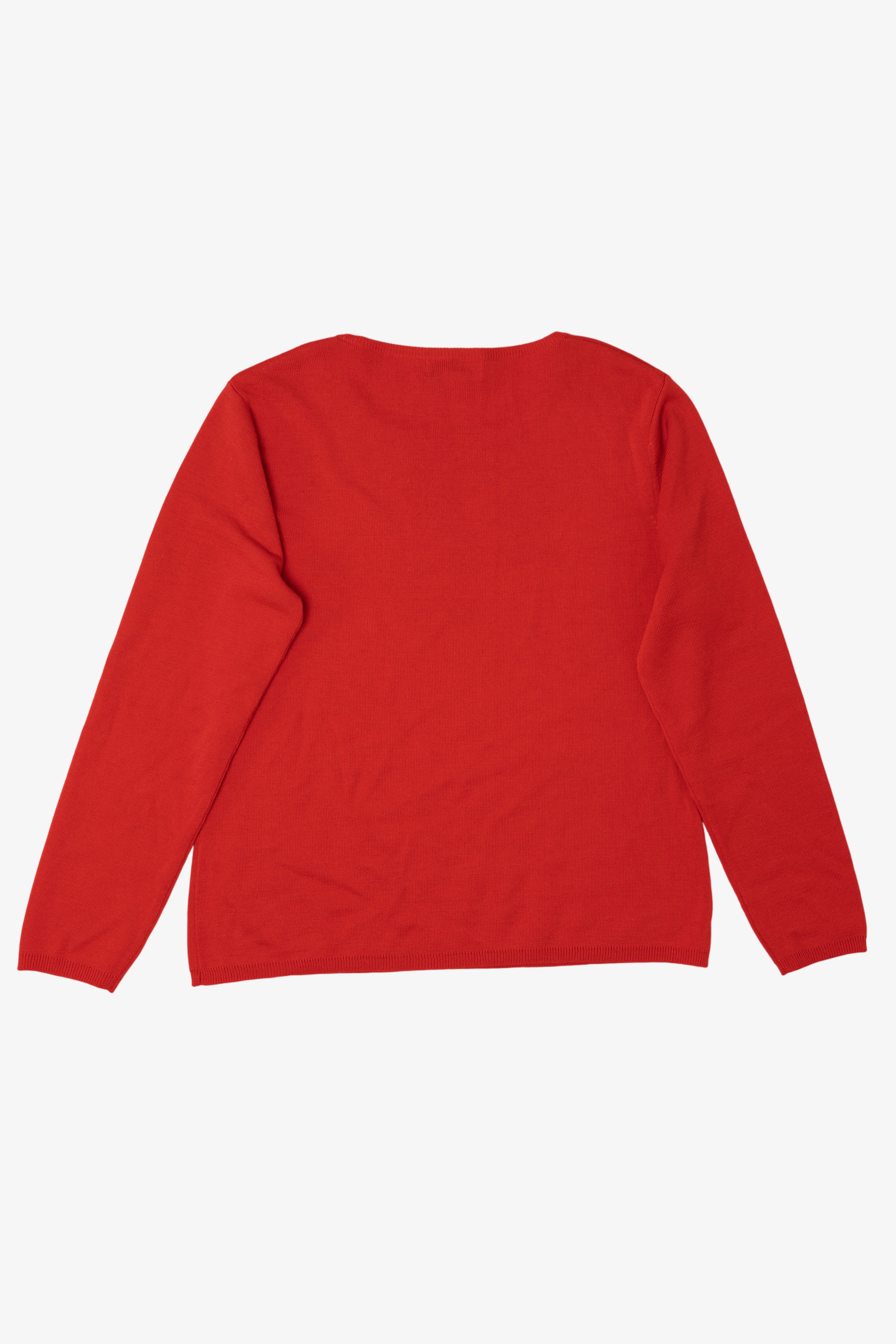 Vintage Red I.K.C Bead Embroidered Sweater (1990s)