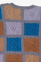Vintage Hand Knit Lintex Patchwork Sweater (1980s)