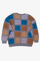 Vintage Hand Knit Lintex Patchwork Sweater (1980s)