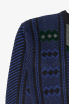 Vintage Blue Geometric Jackie Vital Sweater (1980s)