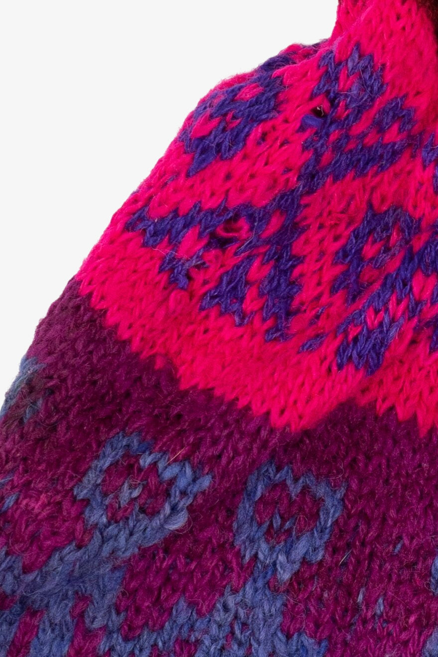 Vintage Distressed Colorful Artesians Incaica Fair Isle Sweater (1980s)