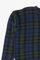Vintage Navy Blue Plaid Britches Sweater (1990s)