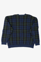 Vintage Navy Blue Plaid Britches Sweater (1990s)