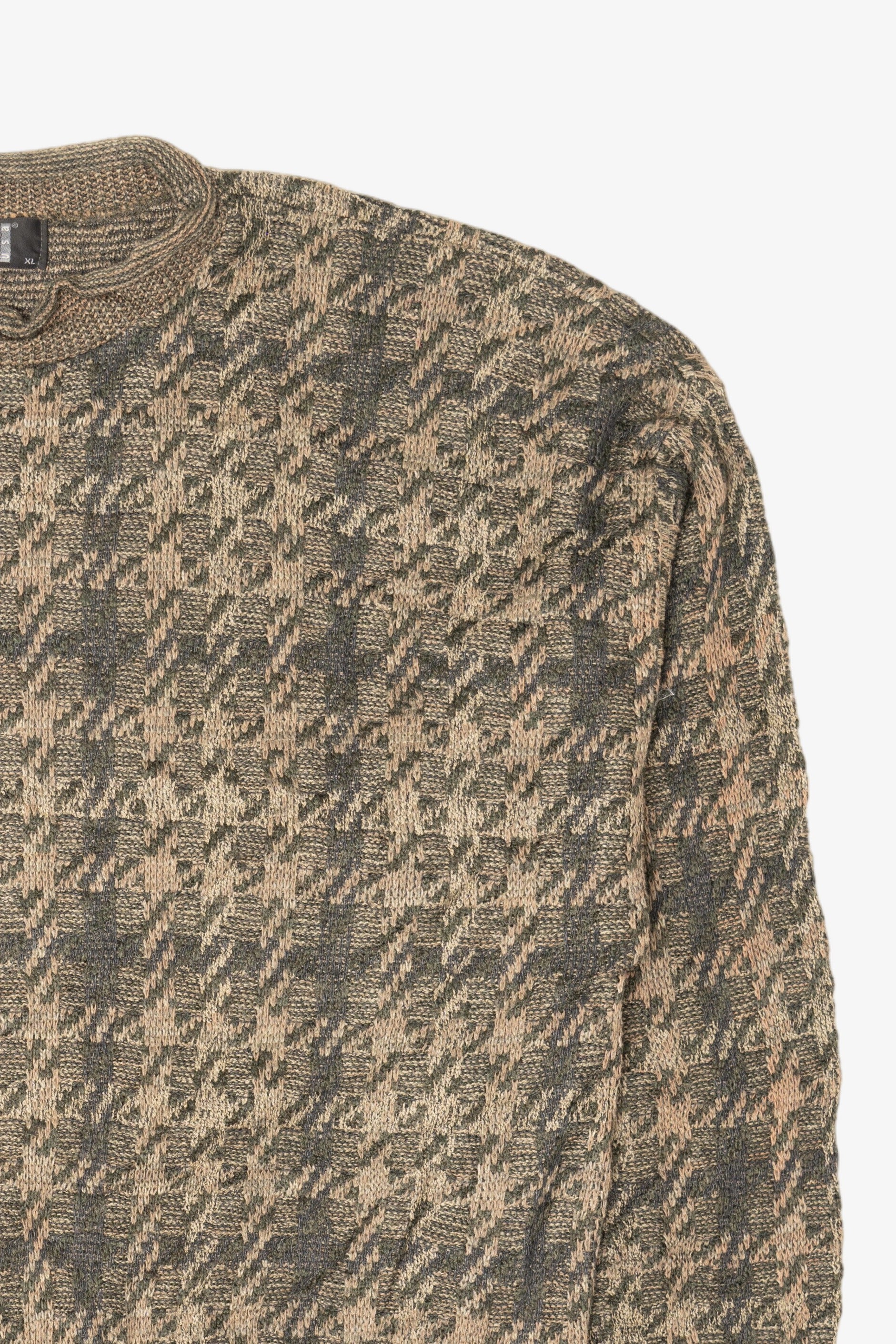 Vintage Khaki TSR Knit Texture Sweater (1990s)