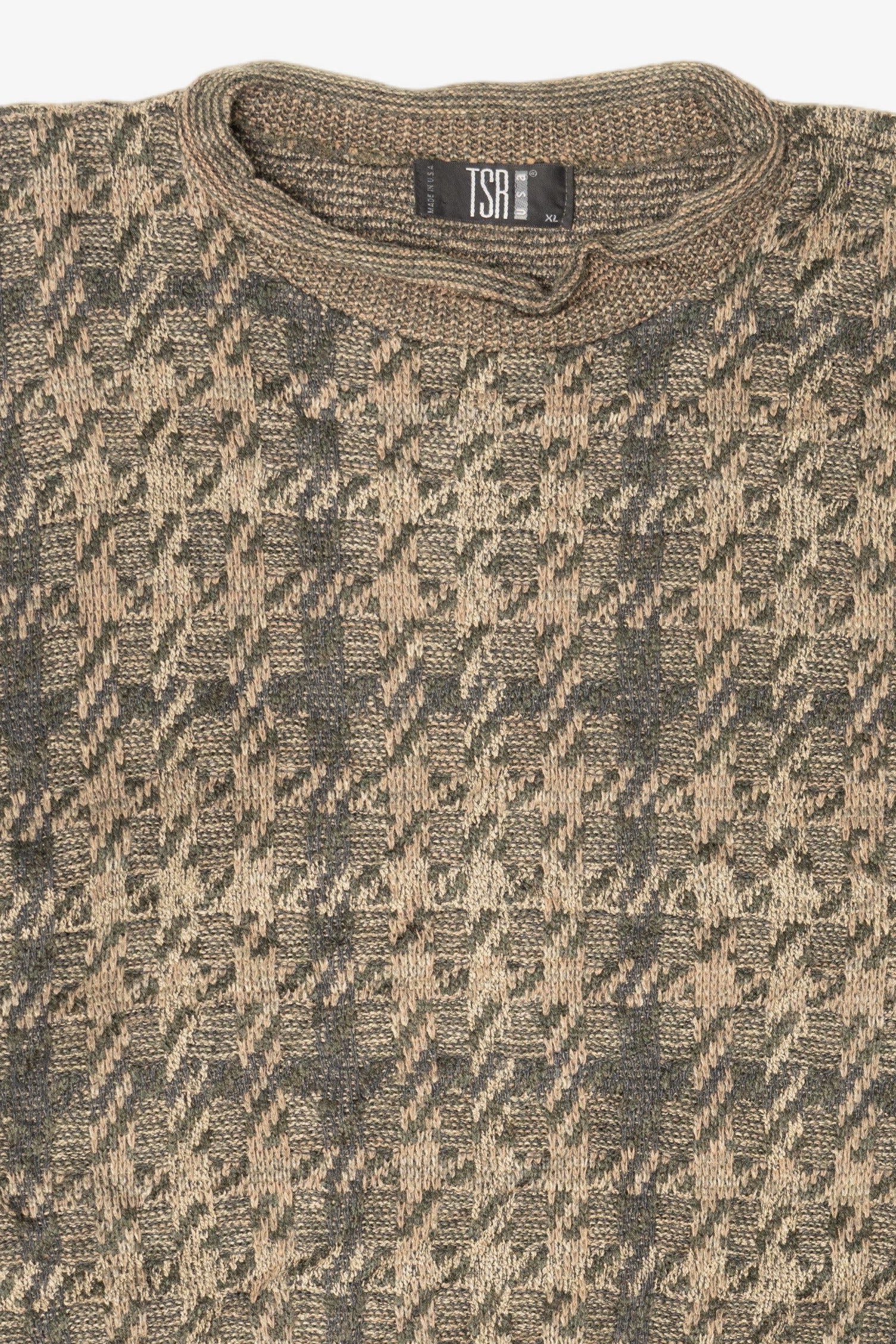 Vintage Khaki TSR Knit Texture Sweater (1990s)