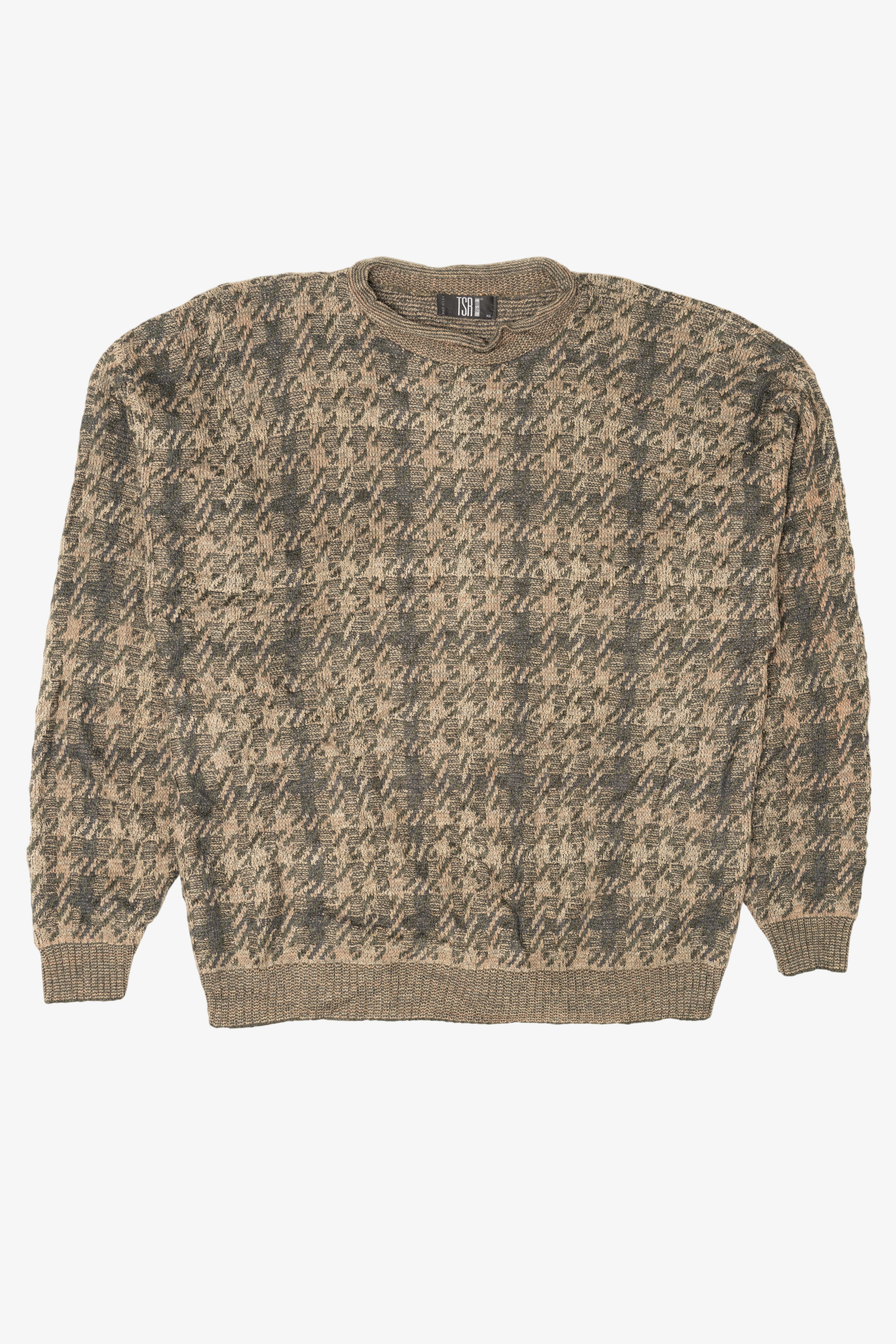 Vintage Khaki TSR Knit Texture Sweater (1990s)