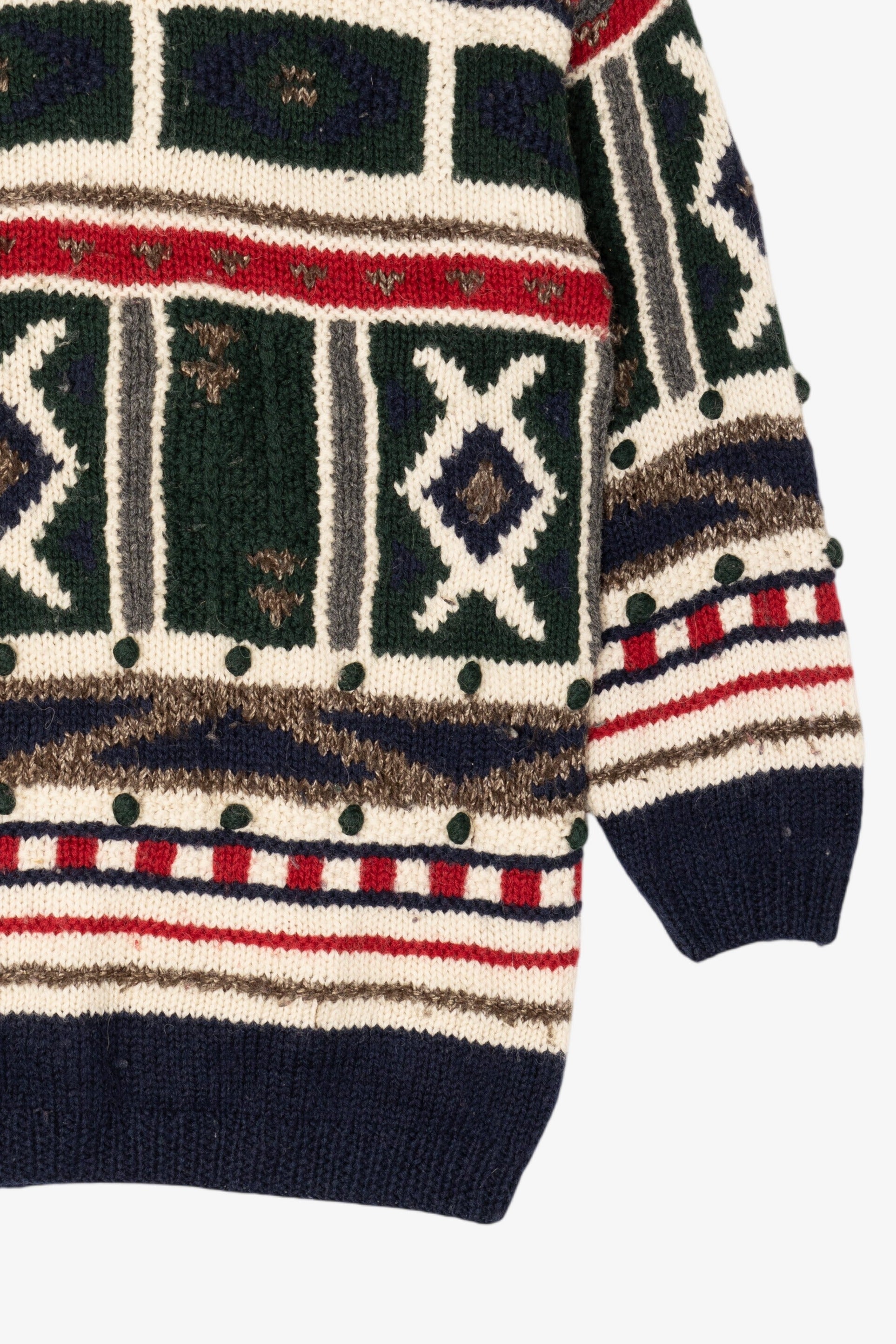 Vintage Tristan & Iseut Geometric Abstract Pattern Sweater (1990s)