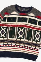 Vintage Tristan & Iseut Geometric Abstract Pattern Sweater (1990s)