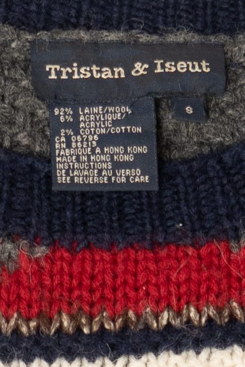 Vintage Tristan & Iseut Geometric Abstract Pattern Sweater (1990s)