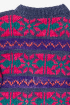 Vintage Purple Geometric Fair Isle Sweater (1980s)