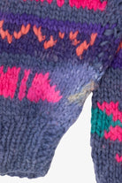 Vintage Purple Geometric Fair Isle Sweater (1980s)