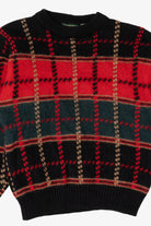 Vintage Plaid American Eagle Crewneck Sweater (1990s)