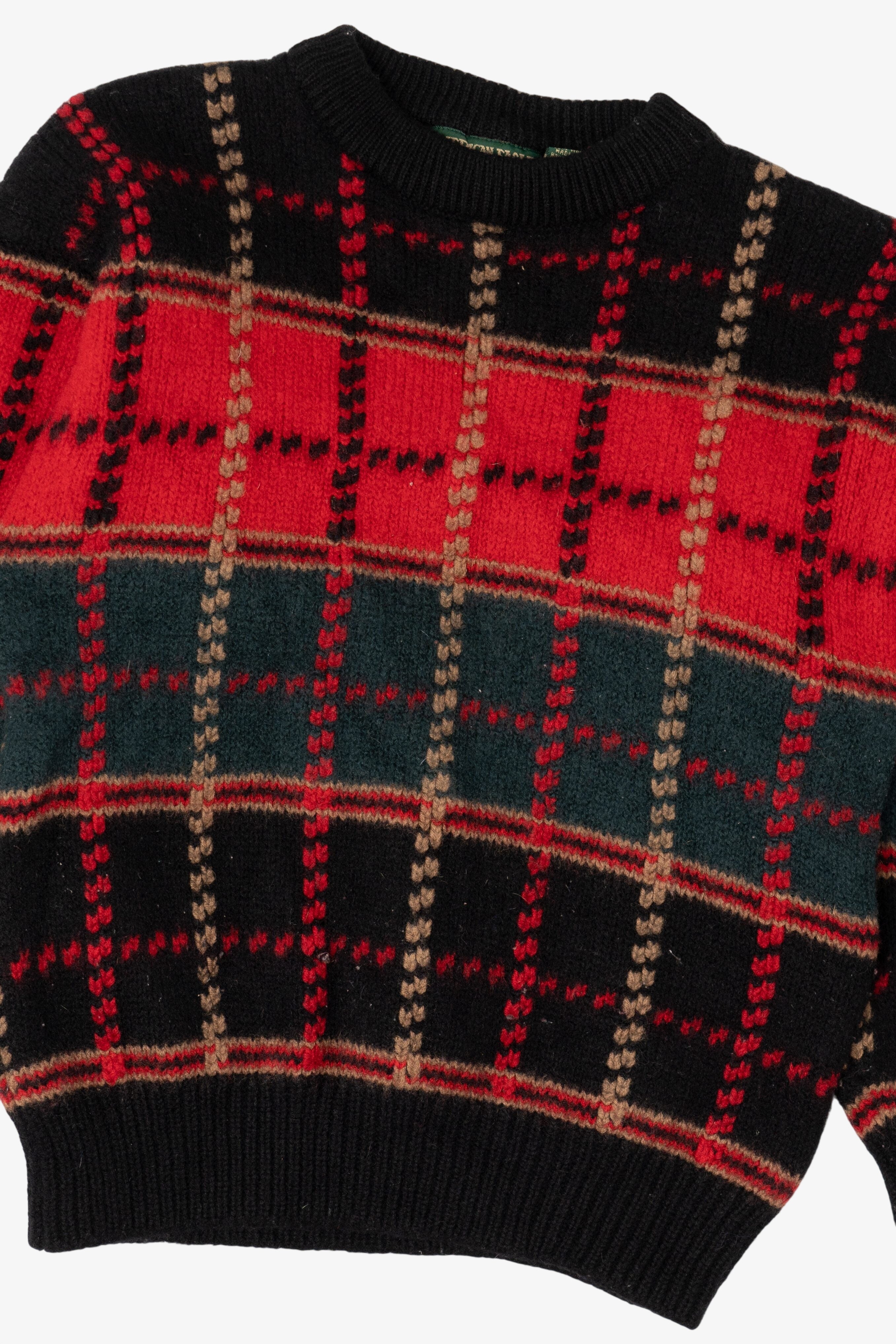 Vintage Plaid American Eagle Crewneck Sweater (1990s)