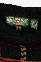 Vintage Plaid American Eagle Crewneck Sweater (1990s)