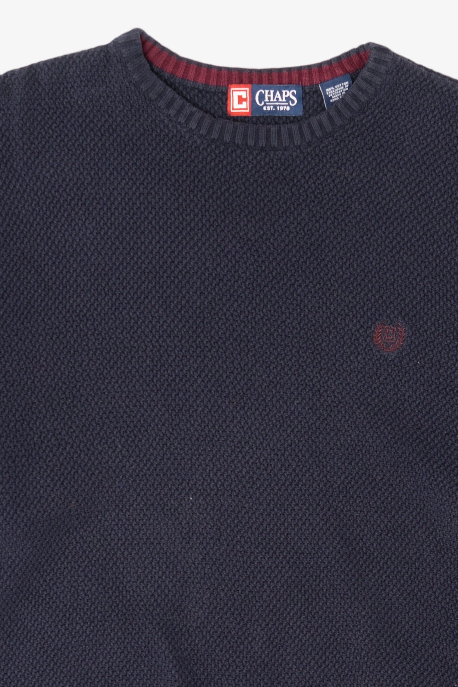 Vintage Navy Blue Chaps Sweater (1990s)