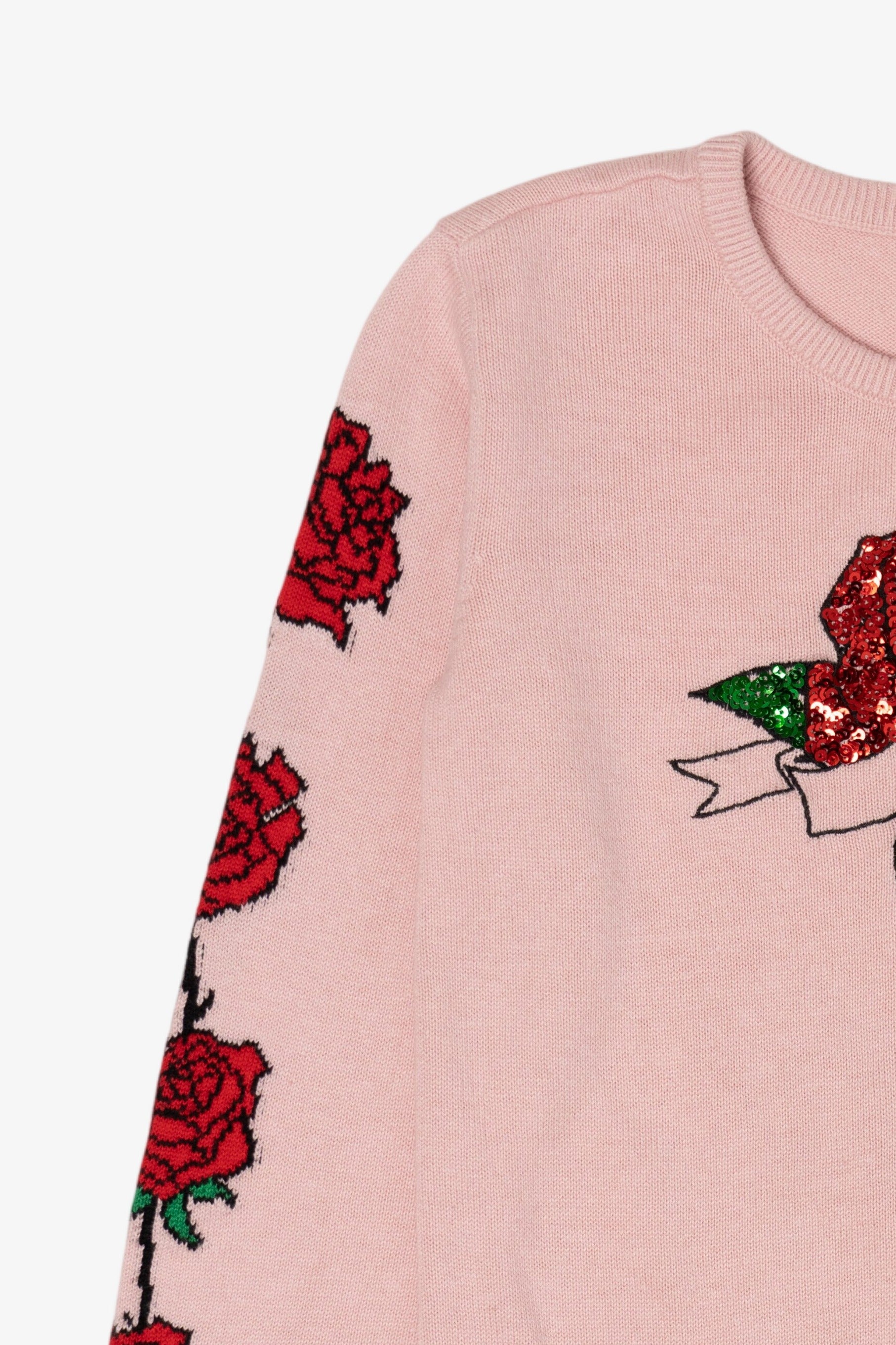 Kids Pink Place Sequin Rose "Love" Sweater (2010s)